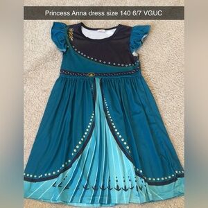 Teal and Black Girls' Princess Dress